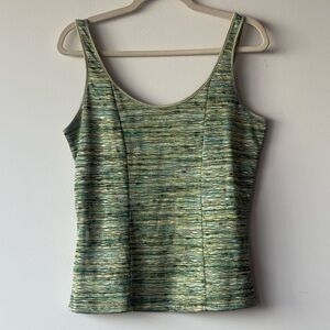 INC International Concepts Y2K Funky Green Knit Tank Top size XL